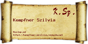 Kempfner Szilvia névjegykártya
